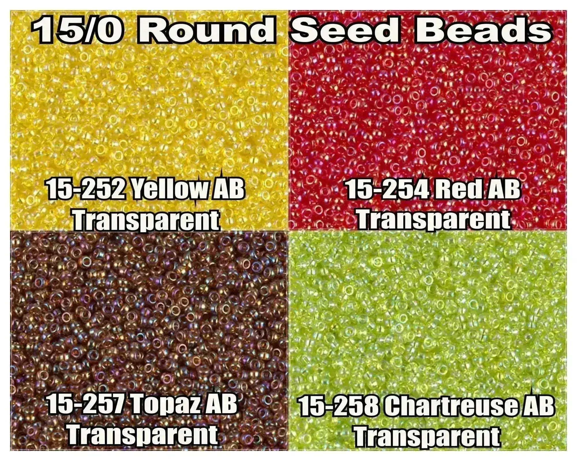 15/0 Miyuki Round Seed Beads 8.2g 15-0250, 15-0263, 15-0264, 15-0266 - The Argus Collection