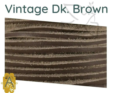 Superior Vintage Leather, 2mm, Sold per yard, 3 Colors - The Argus Collection