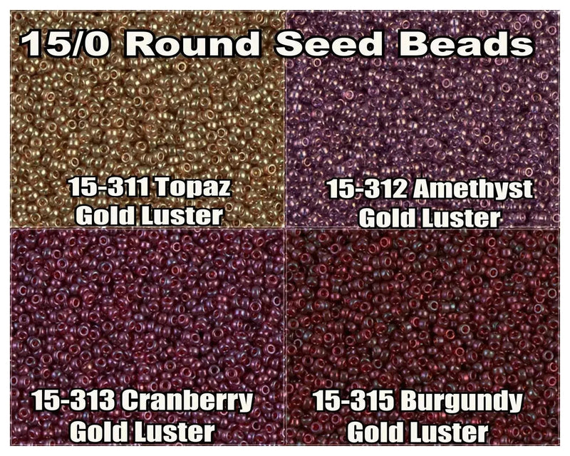 15/0 Miyuki Round Seed Beads 8.2g 15-0311, 15-0312, 15-0313, 15-0315 - The Argus Collection