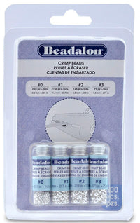 Bead-ssentials ®, Crimp Bead Variety Packs, 4 Sizes in a Variety of Finishes - The Argus Collection