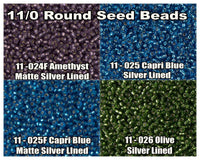 11/0 Miyuki Seed Beads 23g, 11-0024F, 11-0025, 11-0025F, 11-0026 - The Argus Collection