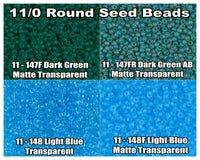 11/0 Miyuki Seed Beads 23g, 11-0147F, 11-0147FR, 11-0148, 11-0148F - The Argus Collection