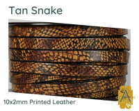 Beautifully Printed Flat Leather, 5mm or 10mm, 4 Prints - The Argus Collection