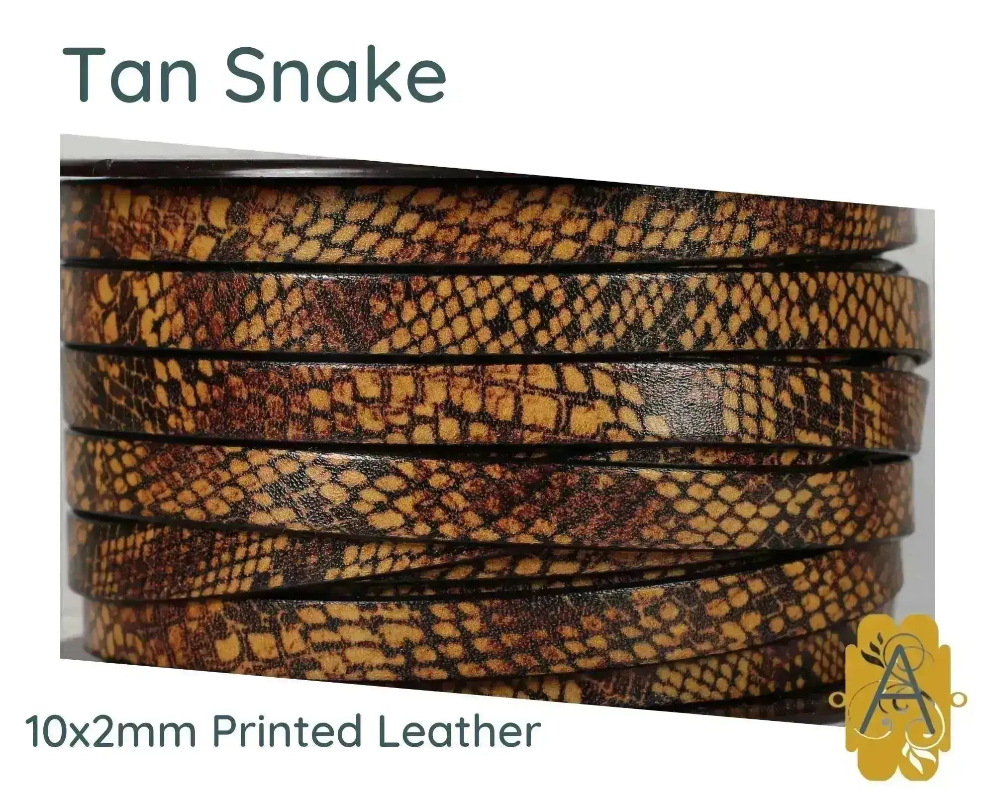Beautifully Printed Flat Leather, 5mm or 10mm, 4 Prints - The Argus Collection