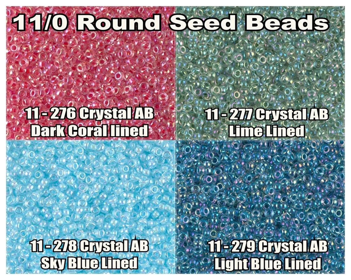 11/0 Miyuki Seed Beads 23g, 11-0276, 11-0277, 11-0278, 11-0279 - The Argus Collection