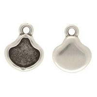 Vlichada, Cymbal Ginko Bead Pendant Setting, 2 Pcs. 4 Finishes - The Argus Collection