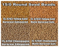 15/0 Miyuki Round Seed Beads 8.2g 15-4203, 15-4203F, 15-4204, 15-4204F - The Argus Collection