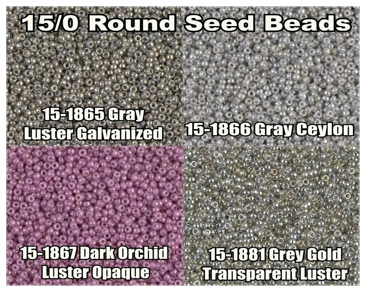 15/0 Miyuki Round Seed Beads 8.2g 15-1865, 15-1866, 15-1867, 15-1881 - The Argus Collection