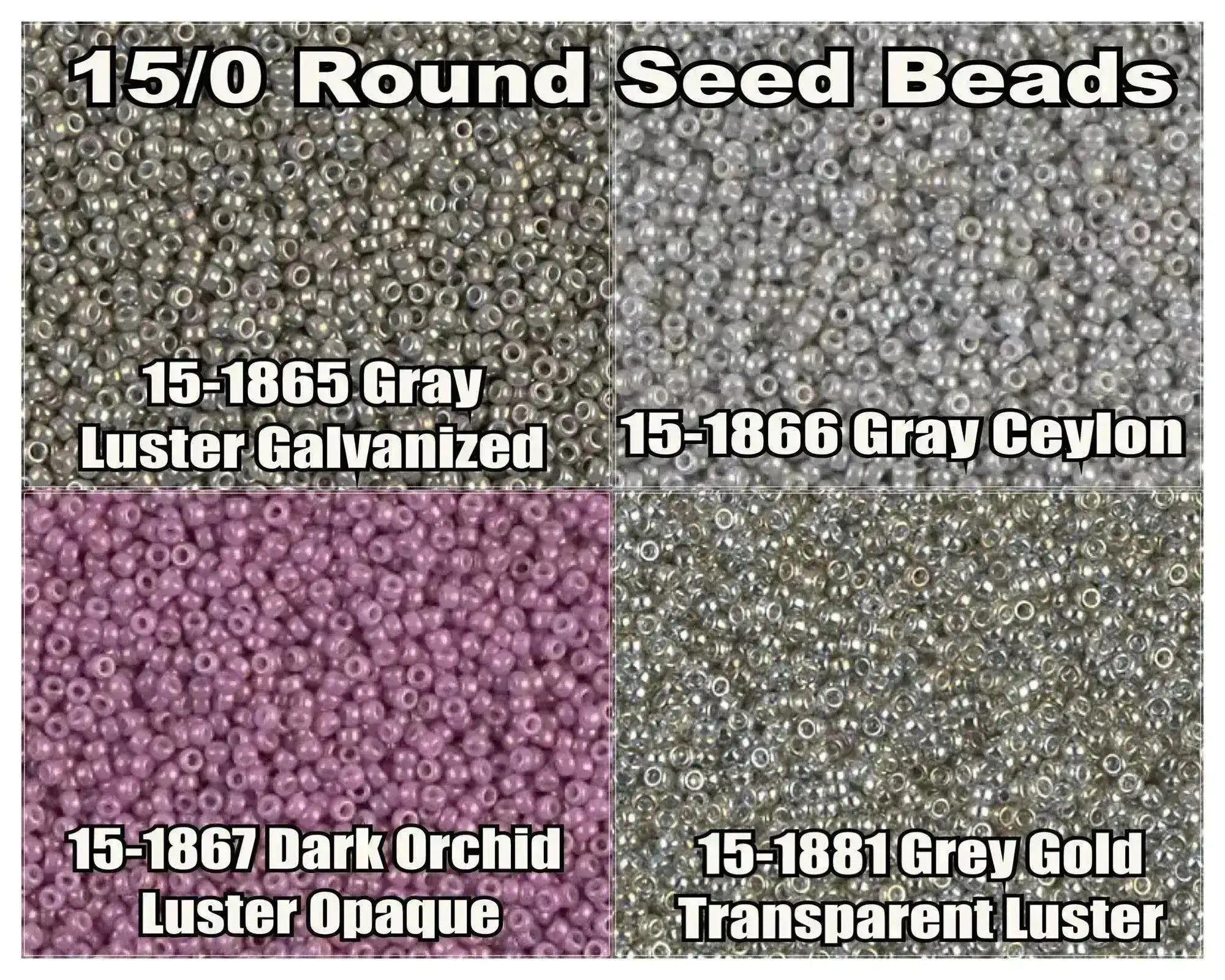 15/0 Miyuki Round Seed Beads 8.2g 15-1865, 15-1866, 15-1867, 15-1881 - The Argus Collection