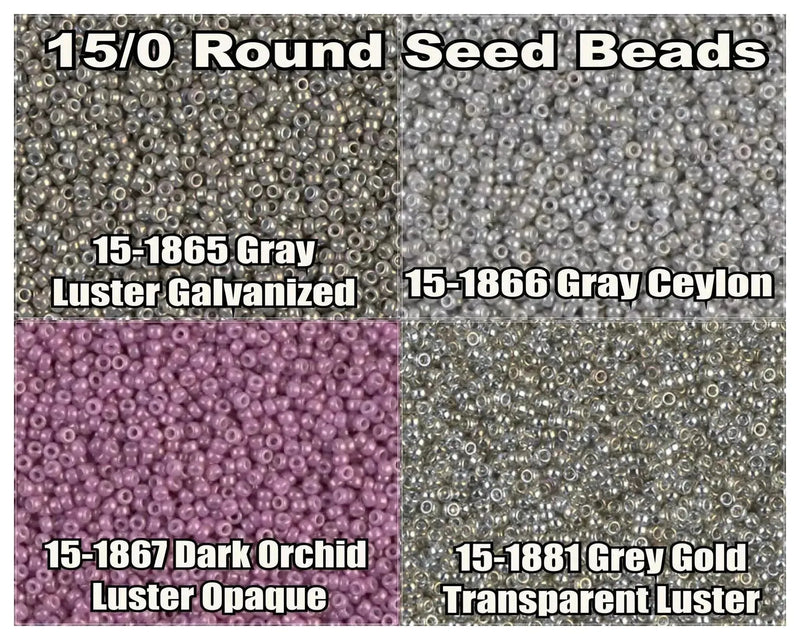 15/0 Miyuki Round Seed Beads 8.2g 15-1865, 15-1866, 15-1867, 15-1881 - The Argus Collection