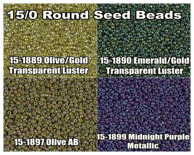 15/0 Miyuki Round Seed Beads 8.2g 15-1889, 15-1890, 15-1897, 15-1899 - The Argus Collection