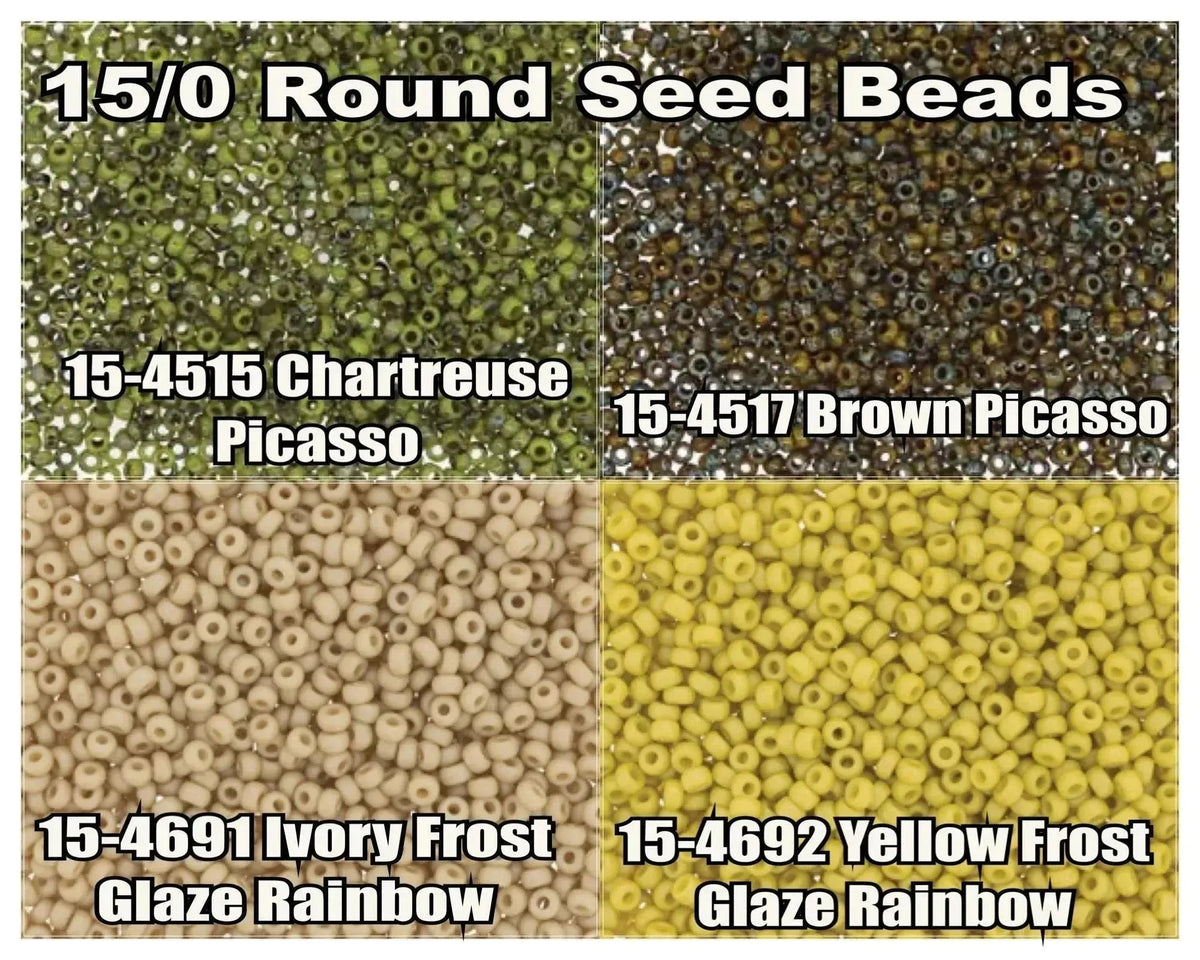 15/0 Miyuki Round Seed Beads 8.2g 15-4515, 15-4517, 15-4691, 15-4692 - The Argus Collection