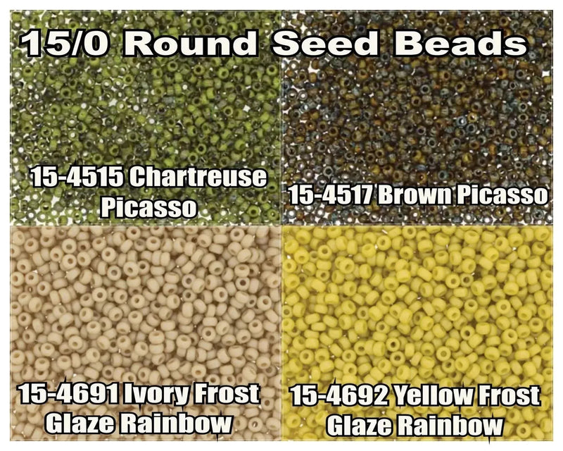 15/0 Miyuki Round Seed Beads 8.2g 15-4515, 15-4517, 15-4691, 15-4692 - The Argus Collection