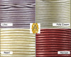 Metallic Round Leather, 1mm, 1.5mm & 2mm, Sold by the yard, Metallic 16 Colors - The Argus Collection