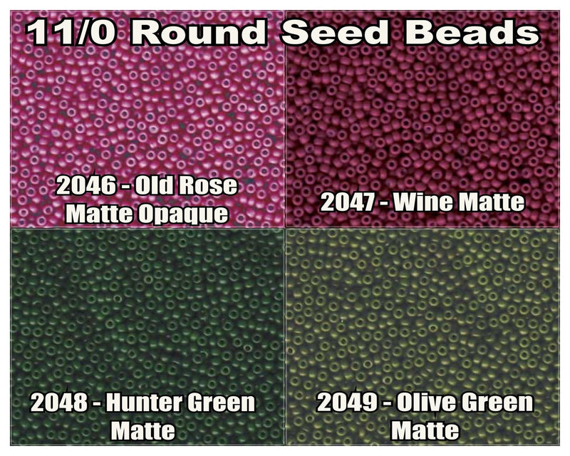 11/0 Miyuki Seed Beads 23g, 11-2046, 11-2047, 11-2048, 11-2049 - The Argus Collection