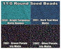 11/0 Miyuki Seed Beads 23g, 11-2050, 11-2051, 11-2061, 11-2062 - The Argus Collection