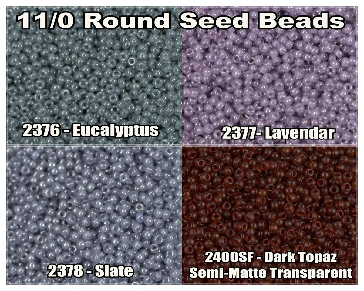 11/0 Miyuki Seed Beads 23g, 11-2372, 11-2373, 11-2374, 11-2375 - The Argus Collection