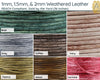 Superior Round Weathered Leather Cording, 1mm, 1.5mm & 2mm,Sold per yard, 7 Colors - The Argus Collection