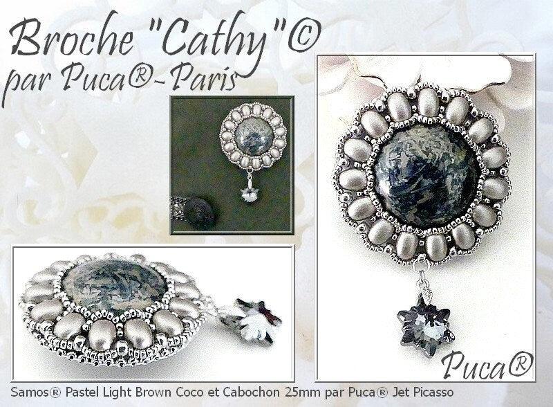 Cathy Pendant or Brooch Pattern par Puca - The Argus Collection