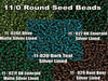 11/0 Miyuki Seed Beads 23g, 11-0026F, 11-0027, 11-0027F, 11-0029, 11-0030 - The Argus Collection