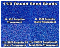 11/0 Miyuki Seed Beads 23g, 11-0150, 11-0150F, 11-0150FR, 11-0150SFR - The Argus Collection