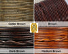 Superior Round Leather, 1mm, 1.5mm, & 2mm, Sold per yard, Natural Collection 11 Colors - The Argus Collection