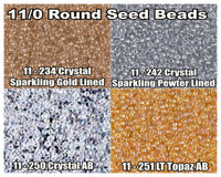 11/0 Miyuki Seed Beads 23g, 11-0234, 11-0242, 11-0250, 11-0251 - The Argus Collection