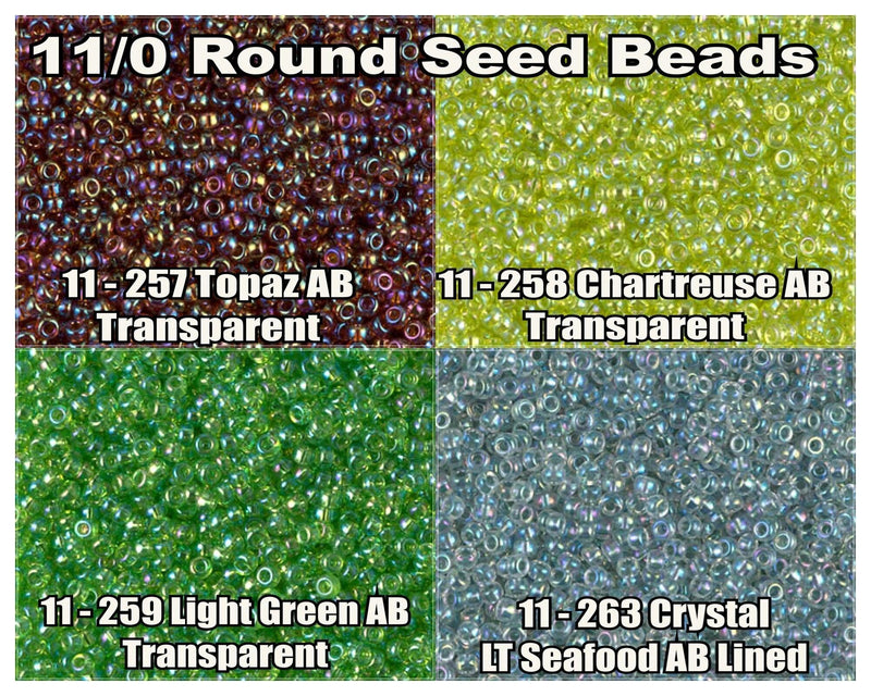 11/0 Miyuki Seed Beads 8.5g, 23g, 11-0257, 11-0258, 11-0259, 11-0263 - The Argus Collection