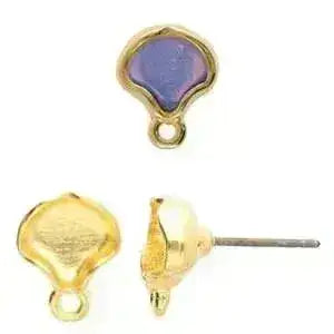Kamares, Cymbal Ginko Earring Posts, 4 Finishes - The Argus Collection