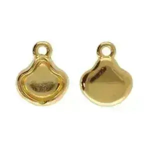 Vlichada, Cymbal Ginko Bead Pendant Setting, 2 Pcs. 4 Finishes - The Argus Collection
