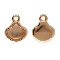 Vlichada, Cymbal Ginko Bead Pendant Setting, 2 Pcs. 4 Finishes - The Argus Collection