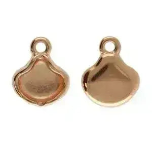Vlichada, Cymbal Ginko Bead Pendant Setting, 2 Pcs. 4 Finishes - The Argus Collection