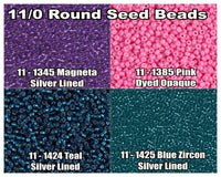 11/0 Miyuki Seed Beads 23g, 11-1345, 11-1385, 11-1424, 11-1425 - The Argus Collection