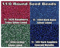 11/0 Miyuki Seed Beads 23g, 11-1436, 11-1444, 11-1456, 11-1457 - The Argus Collection