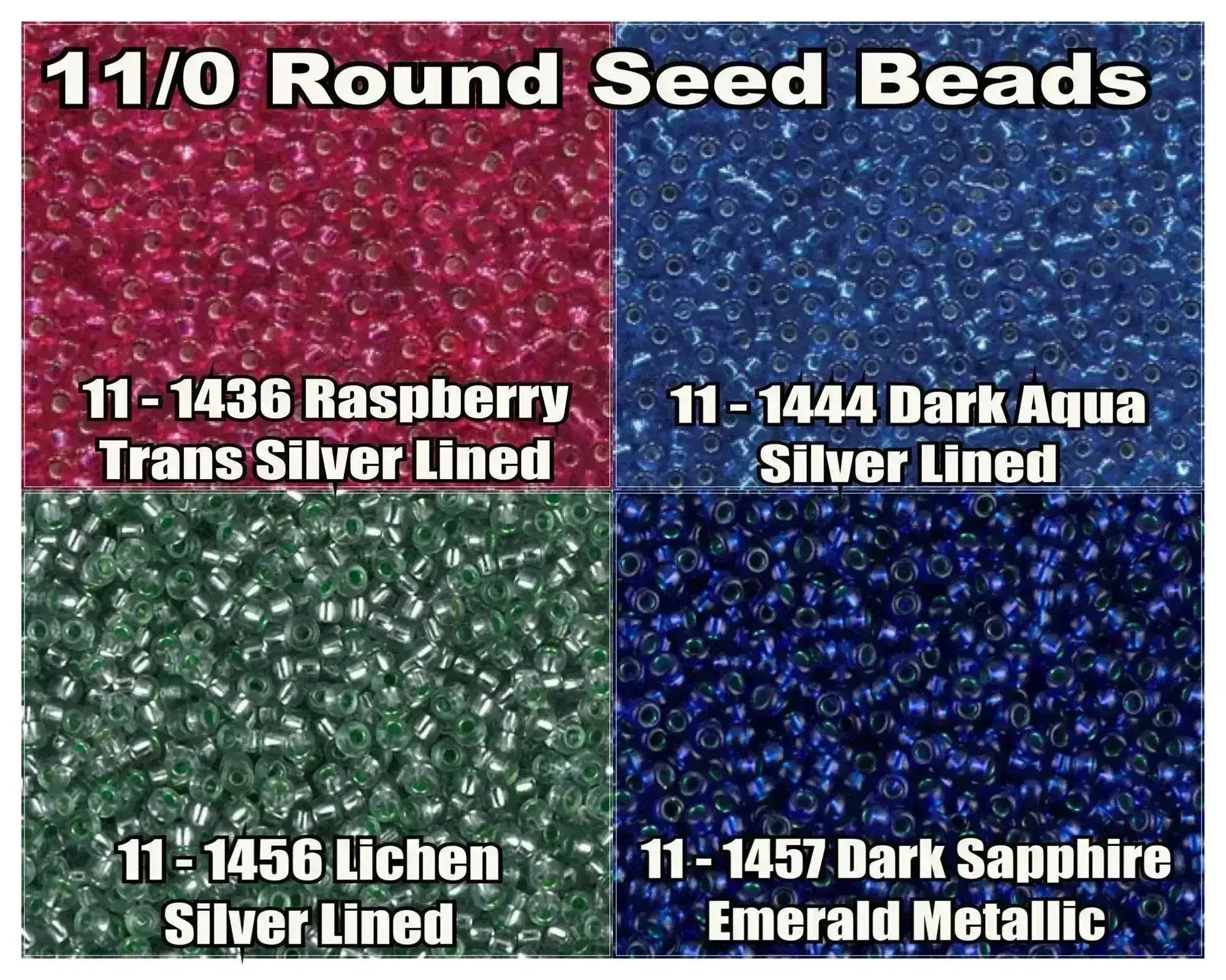 11/0 Miyuki Seed Beads 23g, 11-1436, 11-1444, 11-1456, 11-1457 - The Argus Collection