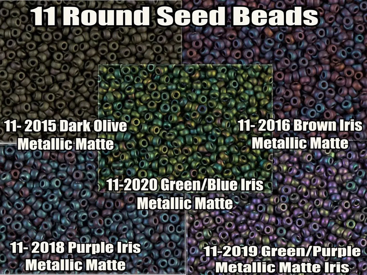 11/0 Miyuki Seed Beads 23g, 11-2015, 11-2016, 11-2018, 11-02019, 11-2020 - The Argus Collection