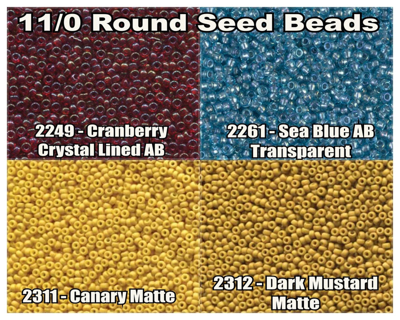 11/0 Miyuki Seed Beads 23g, 11-2249, 11-2261, 11-2311, 11-2312 - The Argus Collection