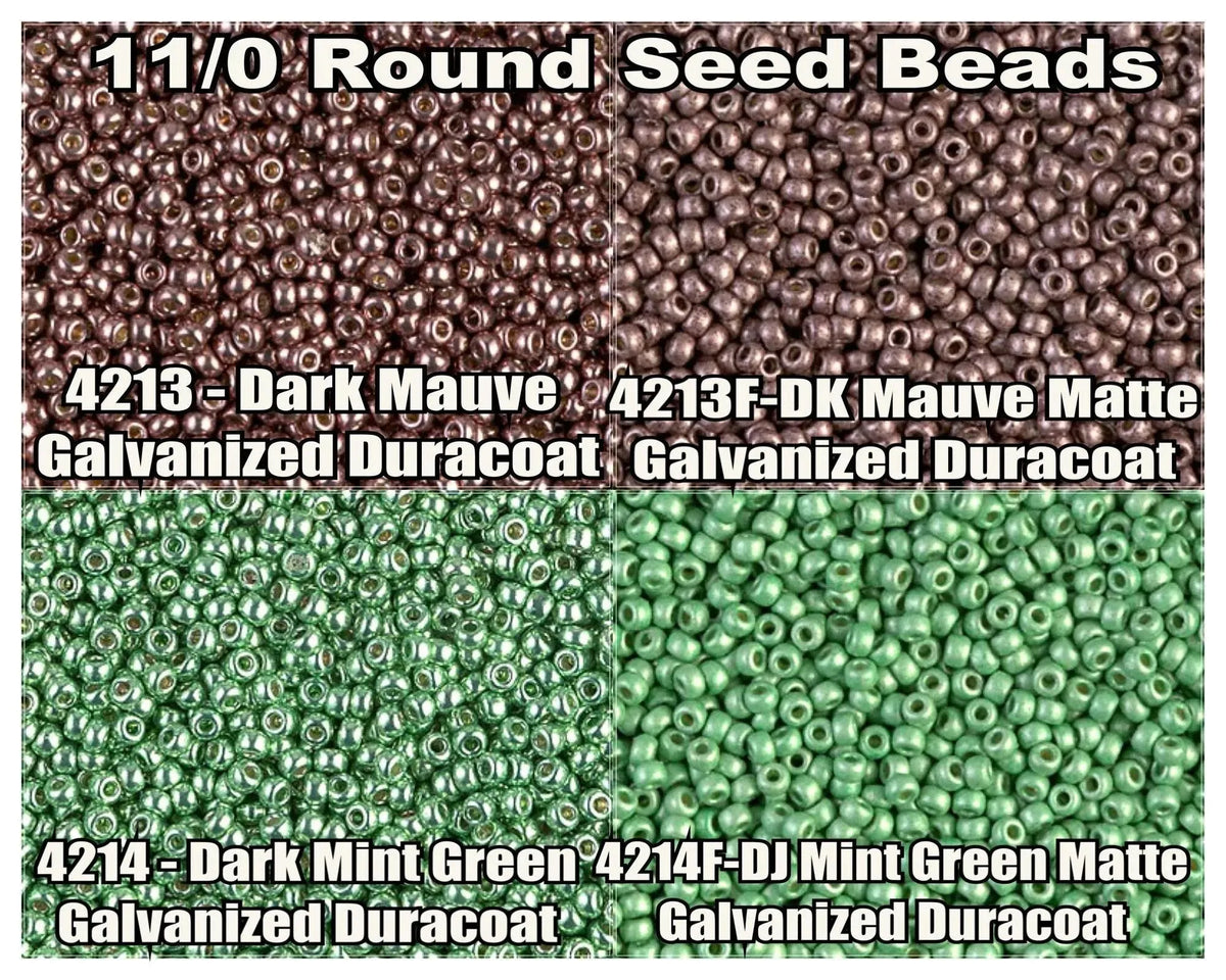 11/0 Miyuki Seed Beads 23g, 11-4213, 11-4213F, 11-4214, 11-4214F - The Argus Collection