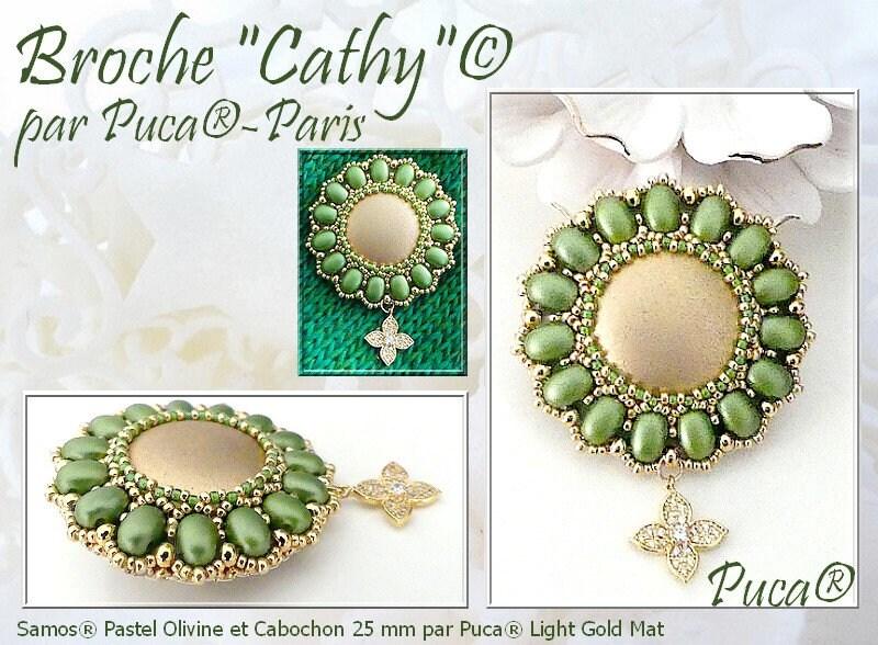 Cathy Pendant or Brooch Pattern par Puca - The Argus Collection