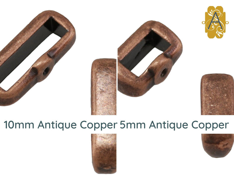 Crimp Bar Slider, for 3, 5 or 10mm, 2 Pcs. Locks into Place - The Argus Collection