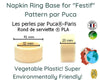 Festif Napkin Ring Pattern par Puca - The Argus Collection