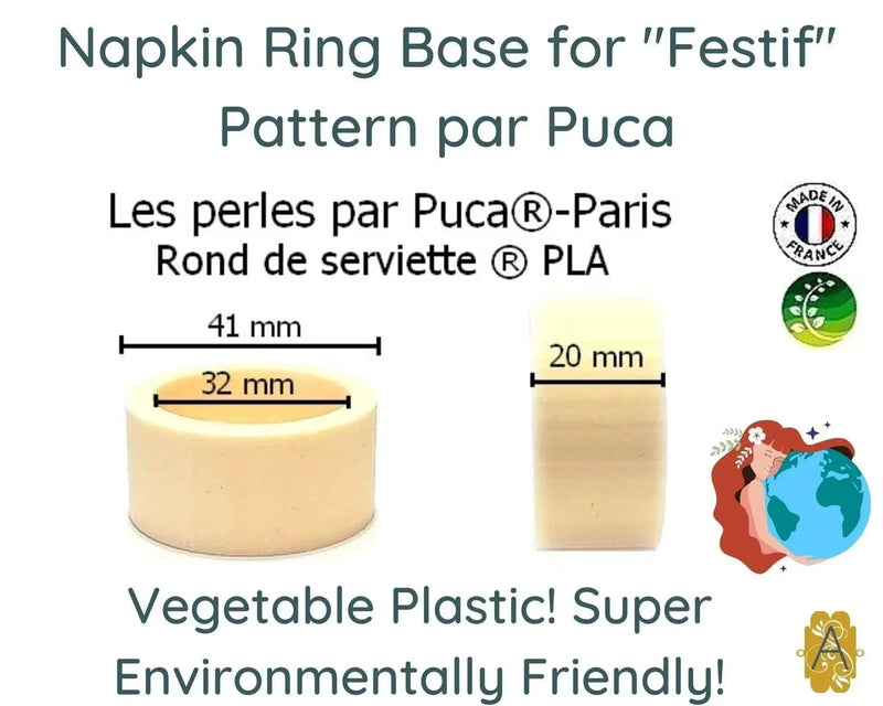 Festif Napkin Ring Pattern par Puca - The Argus Collection