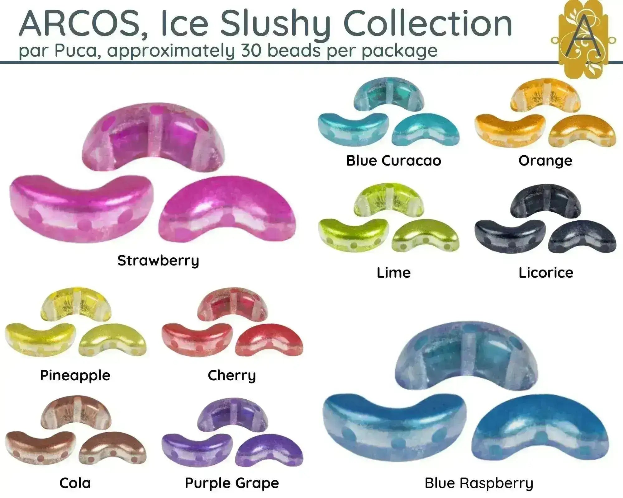 Arcos par Puca (30 Beads) Ice Slushy Collections - The Argus Collection