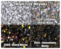 Miyuki Half Tila, 5g, HTL4558, HTL4559, HTL4560, HTL4561 - The Argus Collection