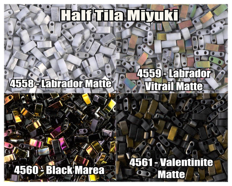 Miyuki Half Tila, 5g, HTL4558, HTL4559, HTL4560, HTL4561 - The Argus Collection