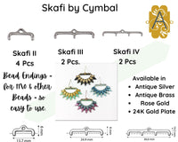 Skafi II, III, IV, Cymbal 11/0 Bead Ending or Connector, 4 Finishes - The Argus Collection