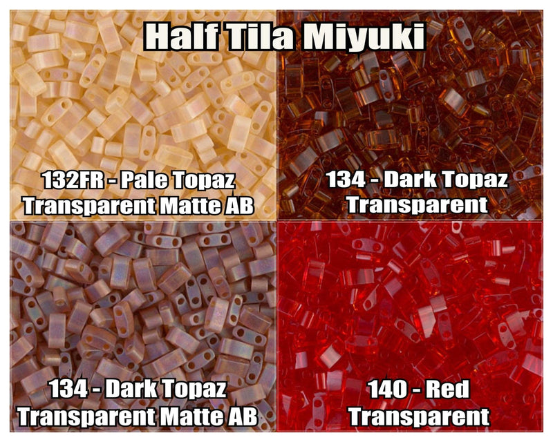 Miyuki Half Tila, 5g, HTL0132FR, HTL0134, HTL134FR, HTL140 - The Argus Collection