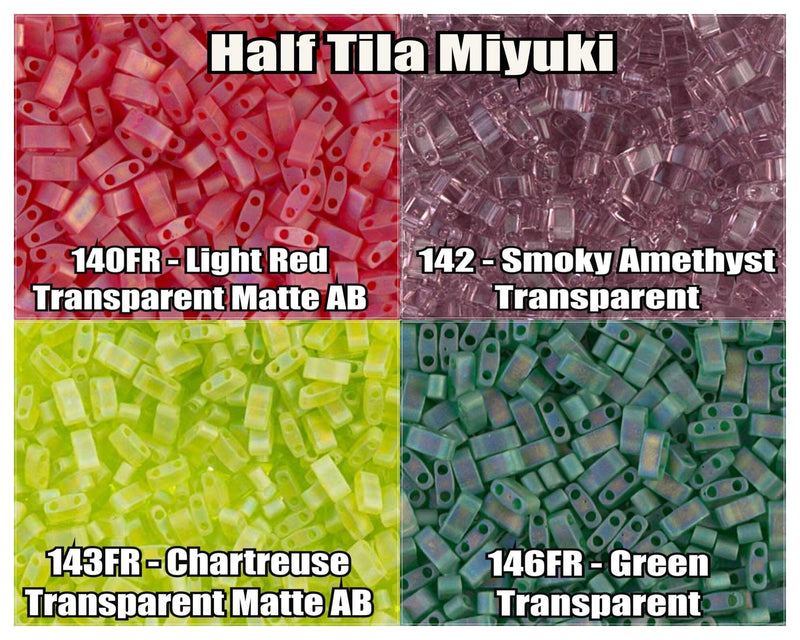 Miyuki Half Tila, 5g, HTL140FR, HTL142, HTL143FR, HTL146FR - The Argus Collection