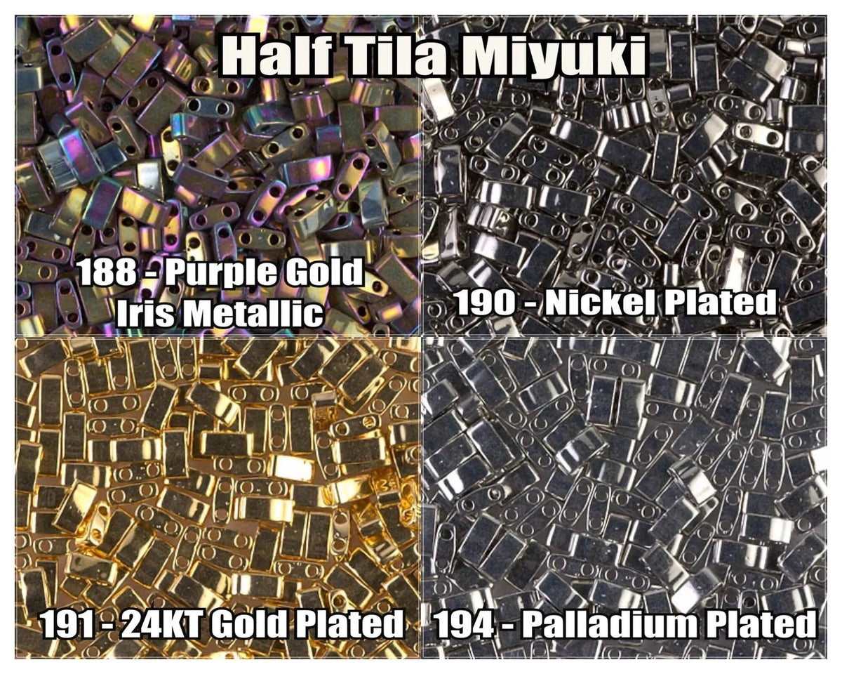 Miyuki Half Tila, 5g, HTL188, HTL190, HTL191, HTL194 - The Argus Collection