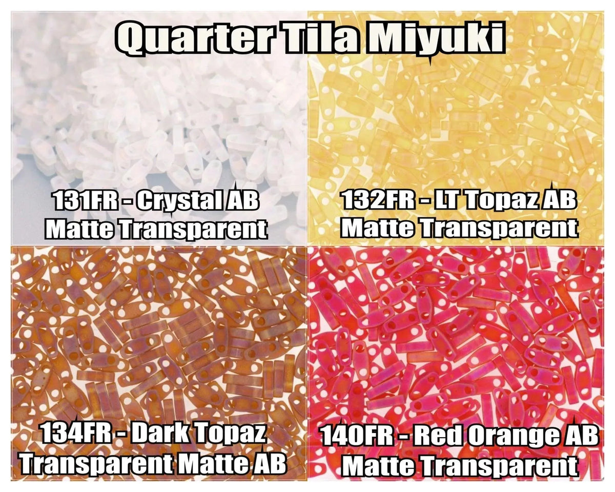 Miyuki Quarter Tila, 5g, QTL0131FR, QTL0132FR, QTL134FR, QTL140FR - The Argus Collection